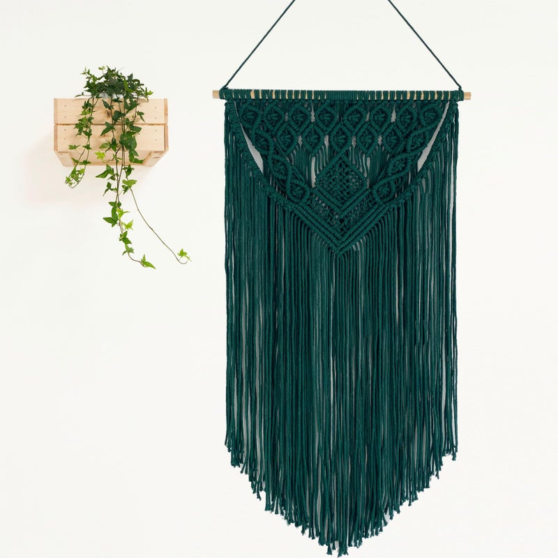 Winterdemoon Macrame Wall Hanging Boho Woven Tapestry Home Decor - Image 2